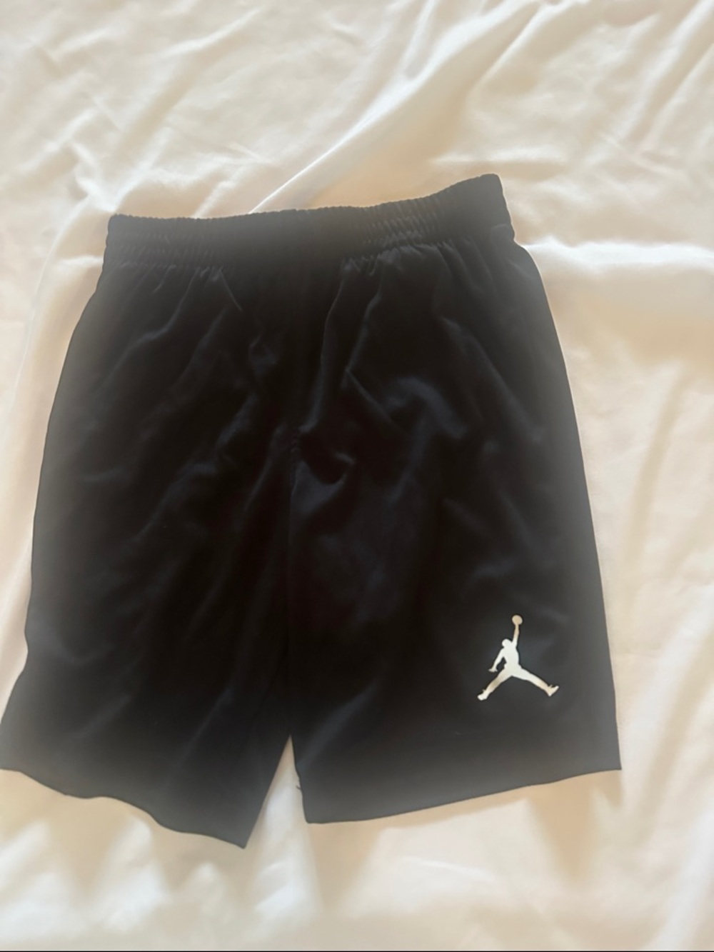 Jordan Black Shorts with White Jumpman Logo